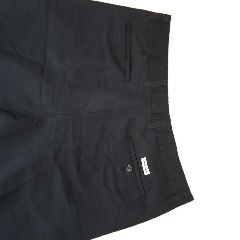 ​CHAPS GOLF MEN SHORTS SZ 36 BLACK PERFORMANCE STRETCH FLAT FRONT COMFORT WAIST